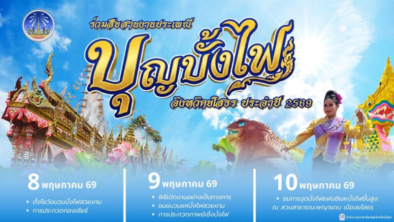 งานบุญบั้งไฟยโสธร 2569 ตระการตาขบวนแห่ และตำนานพญาคันคากสุดยิ่งใหญ่ 1 678574007 1295570802750442 7551721157665101931 n