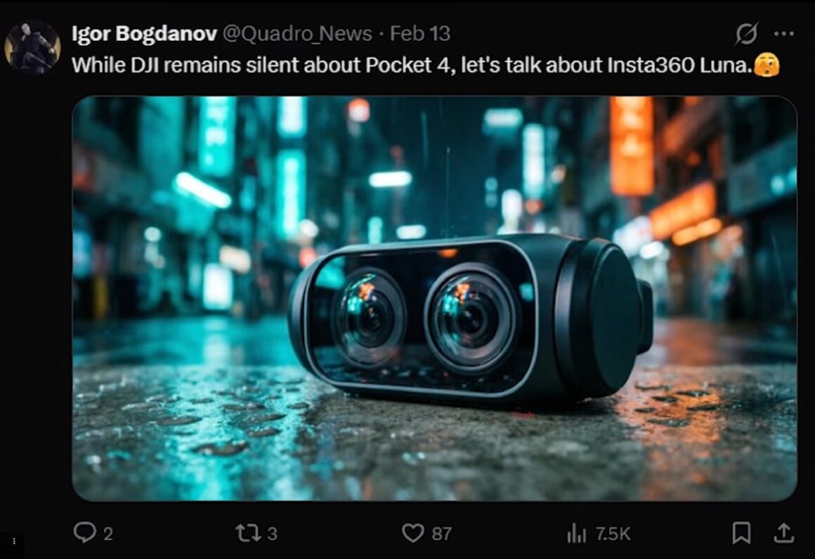 เตรียมงบให้พร้อม! สรุปข่าวลือ Insta360 Luna กล้อง Pocket 8K ที่จะทำให้การเดินทางของคุณเปลี่ยนไป 3 insta360luna news003